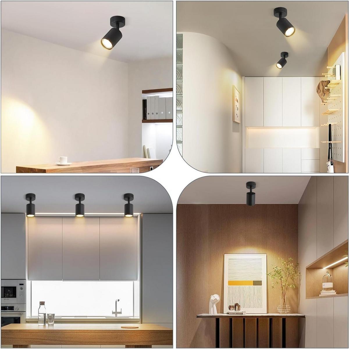 DECKENSTRAHLER Freiheit 1-flammig 6/6/14 cm - Schwarz, Metall (6/6/14cm) - Nettlife