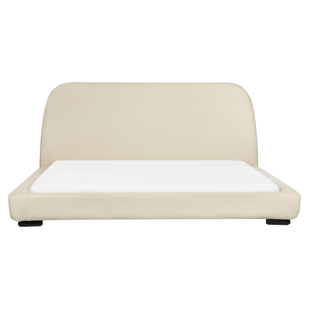 POLSTERBETT mit Lattenrost 180x200 cm Beige Roisel - Creme, Textil (180/200cm) - Beliani