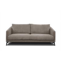 SOFA VILT 3-Sitzer, taupe - Taupe/Schwarz, Holzwerkstoff/Textil (202/89/94cm) - Wozimo