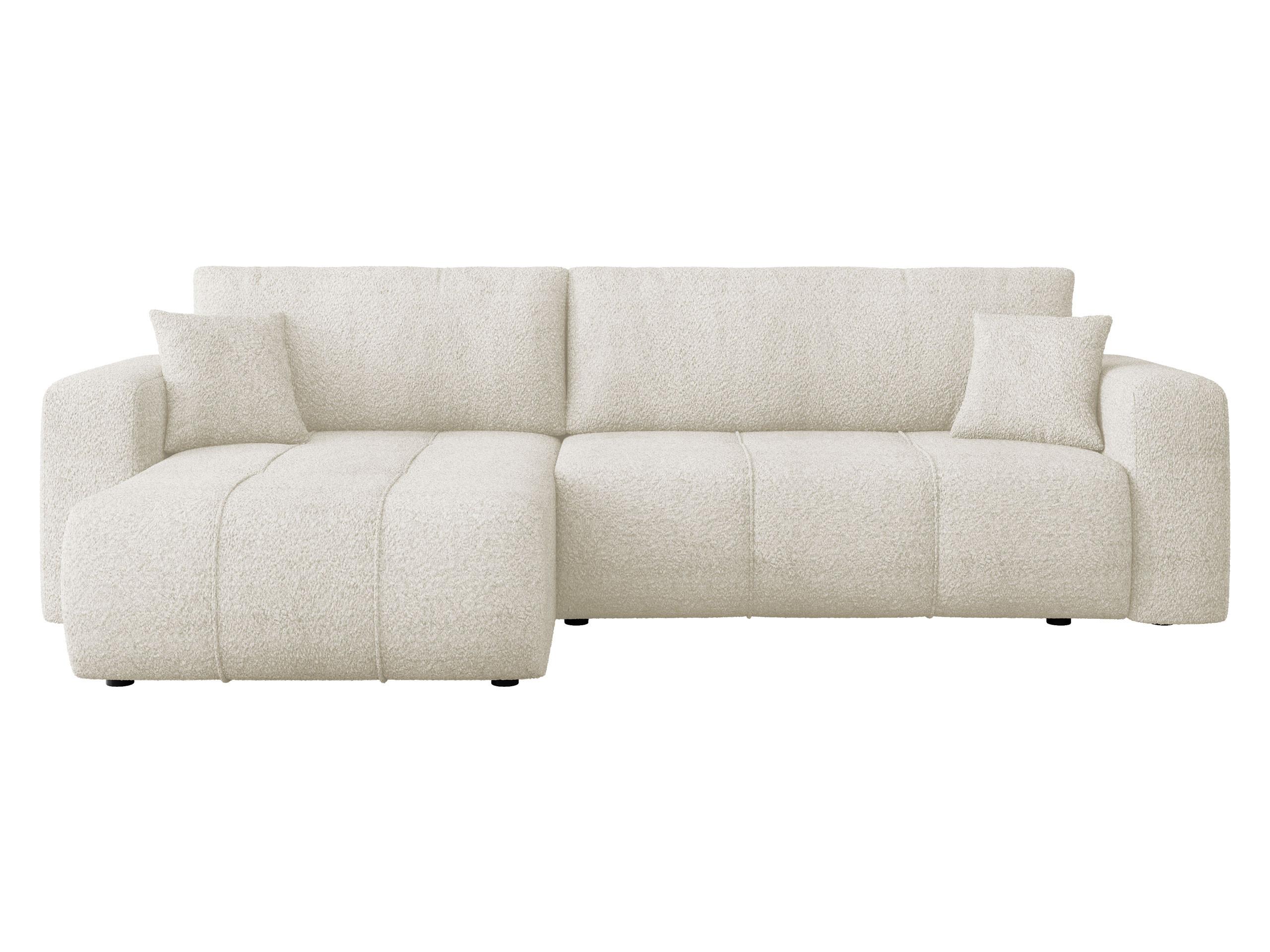 ECKSOFA Furyn Maxi Boucle - Schwarz/Naturfarben, Holzwerkstoff/Kunststoff (274/145cm) - MIRJAN24