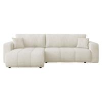 ECKSOFA Furyn Maxi Boucle - Schwarz/Naturfarben, Holzwerkstoff/Kunststoff (274/145cm) - MIRJAN24