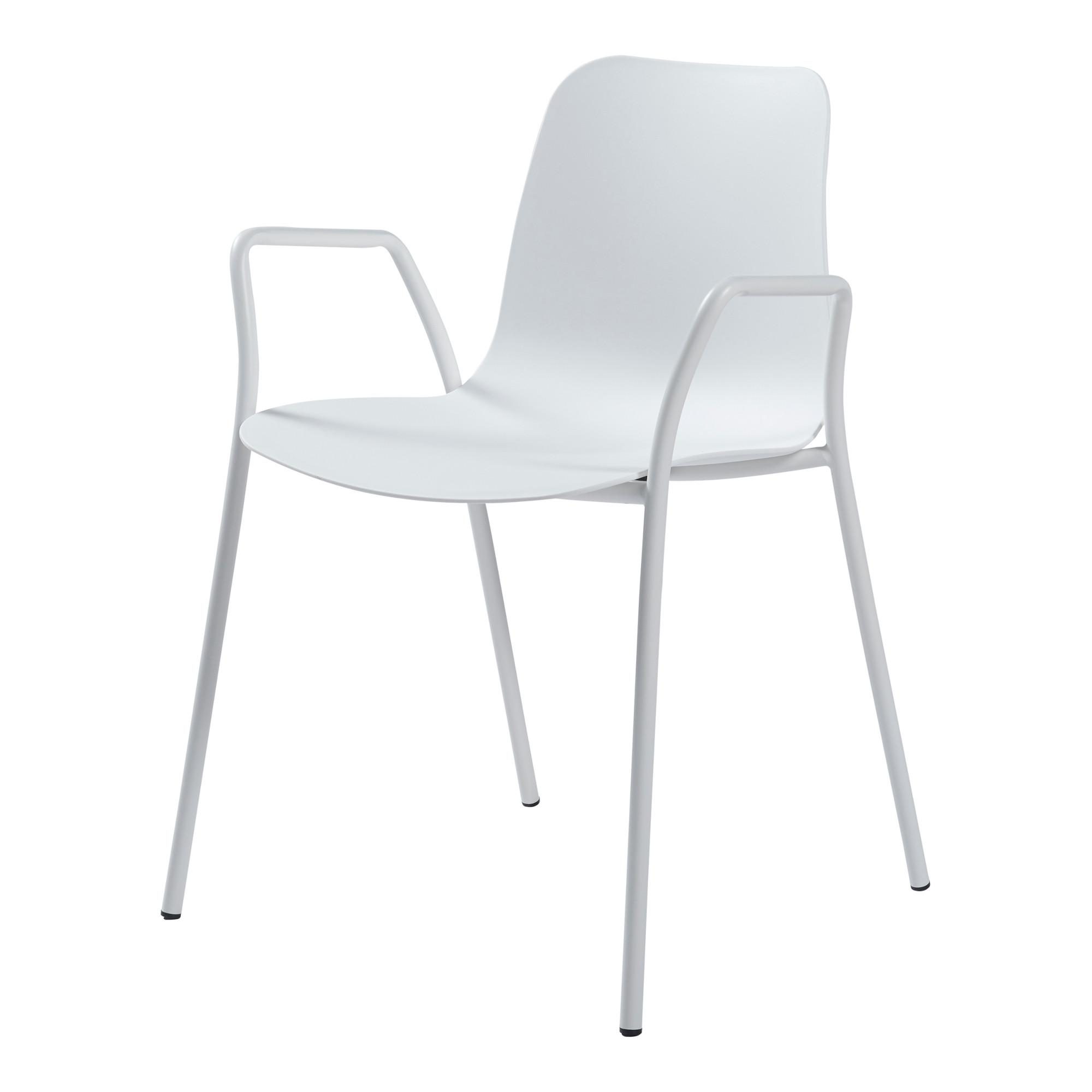 ESSZIMMERSTUHL Kankaanpää - Weiß, Kunststoff/Metall (57.5/80/52cm) - [en.casa]