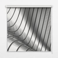 INNENROLLO - Fensterrollo - Rollo - 120x140 cm - Metallabstraktion - Grau, Kunststoff (120/140/0.5cm) - TULUP