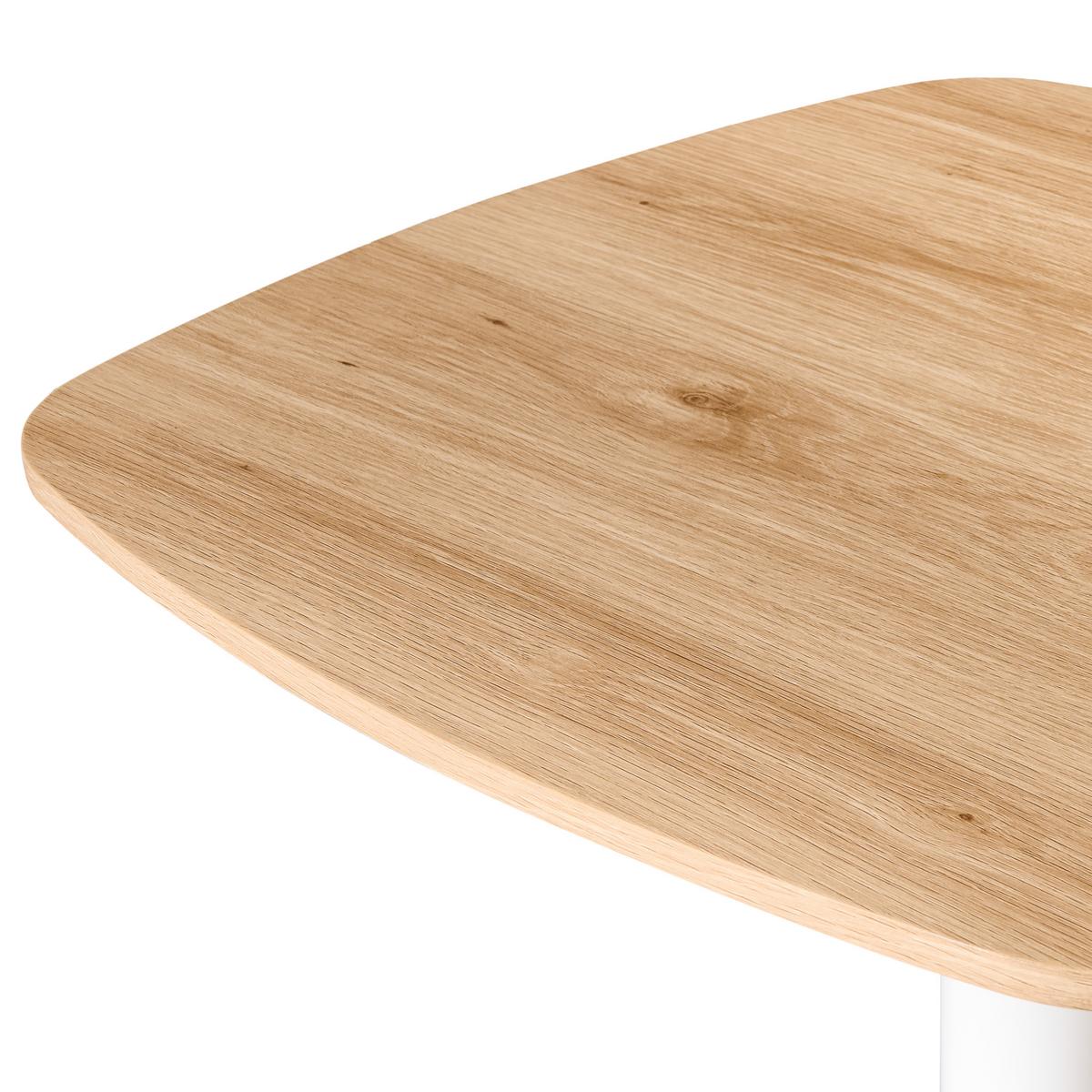 STEHTISCH Hellbraun/Weiß 60/60 cm Morella - Hellbraun, Holzwerkstoff (60/60/103cm) - Beliani