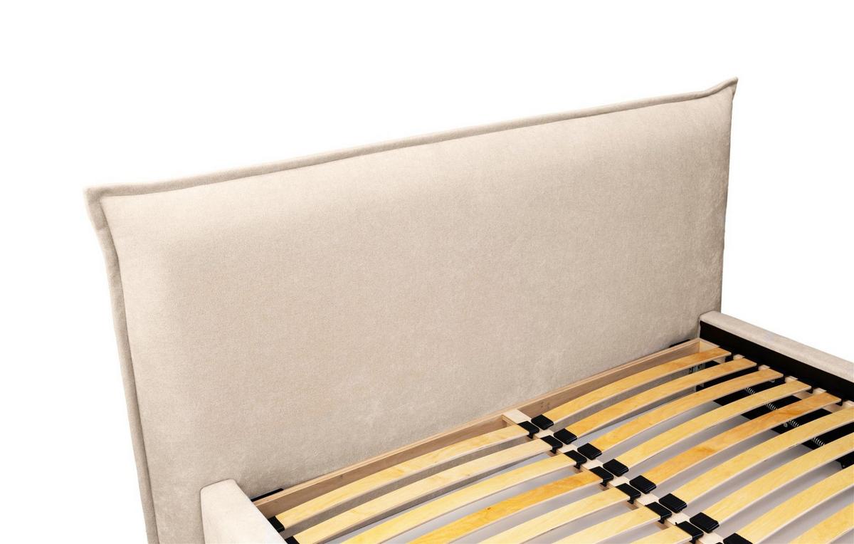 POLSTERBETT Amada Komplettset - Beige, Holzwerkstoff/Textil (140/200cm) - Fun Möbel