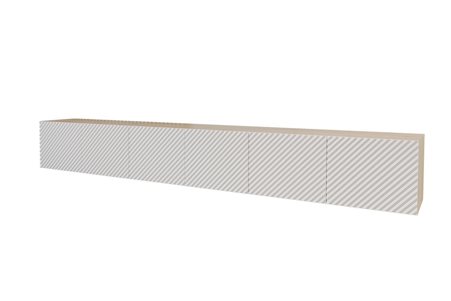 LOWBOARD ZENO-W 3x100x40x40 cm - Artisan / Weiß - Weiß, Holzwerkstoff (300/40/40cm) - ALTDECOR