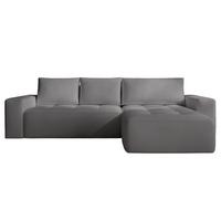 ECKSOFA Portland Dunkelgrau Links - Dunkelgrau, Holz/Kunststoff (165/250cm) - Graingold