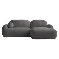 ECKSOFA Mayo, Seite: Rechts - Schwarz/Grau, Holz/Kunststoff (275/175cm) - MIRJAN24
