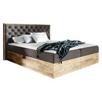 BOXBETT Wood 3 - H3 - Dunkelgrau, Holz/Textil (160/200cm) - MIRJAN24