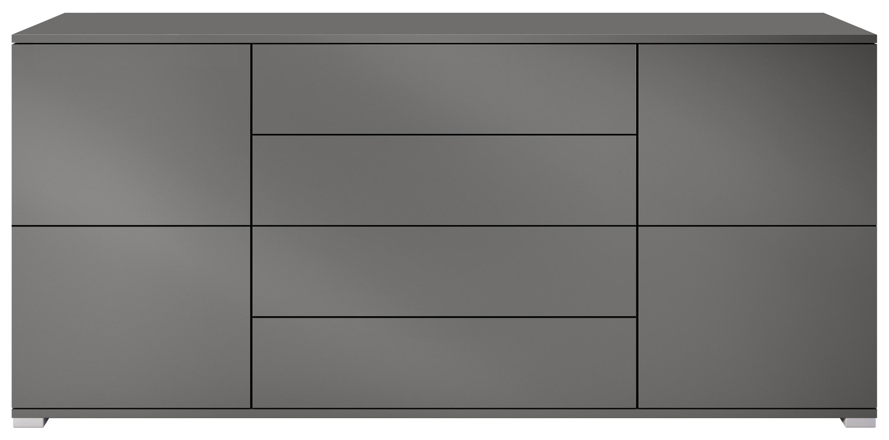 SIDEBOARD Rova Anthrazit matt - Anthrazit, Holzwerkstoff (166.5/75.5/35cm) - Vladon