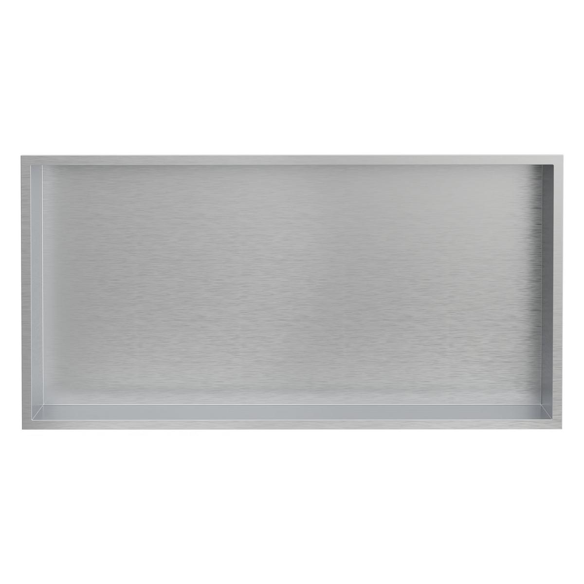 DUSCHNISCHE Silber 60/30 cm - Silberfarben, Metall (60/30/10cm) - LuxeBath