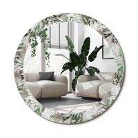 SPIEGEL Rund Ø 80 cm mit Aufdruck - Multicolor, Glas (80/80/0.4cm) - Wallfluent