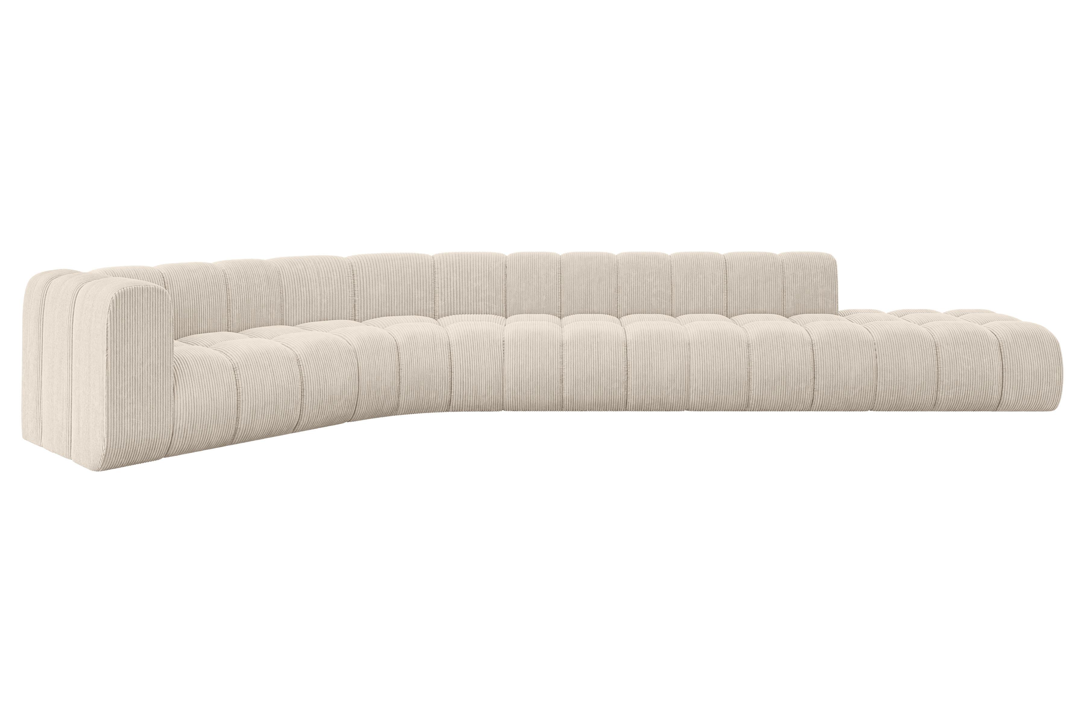 ECKSOFA modulares Sofa Tilmo-L2 - 490x194x70 cm Beige - Beige, Holzwerkstoff/Textil (490/194cm) - ALTDECOR