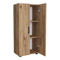 MEHRZWECKSCHRANK Åsnes - Eichefarben, Holzwerkstoff (49/108/32cm) - [en.casa]