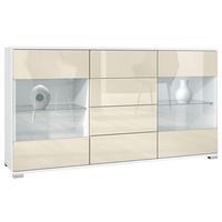 SIDEBOARD Bari Creme Hochglanz - Creme, Holzwerkstoff (138.5/75.5/35cm) - Vladon