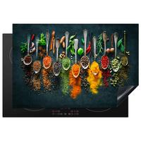 HERDABDECKPLATTE Kräuter - Gewürze - Löffel Ceranfeldabdeckung 76x51.5 cm - Multicolor, Kunststoff (76/51.5/0.2cm) - MuchoWow