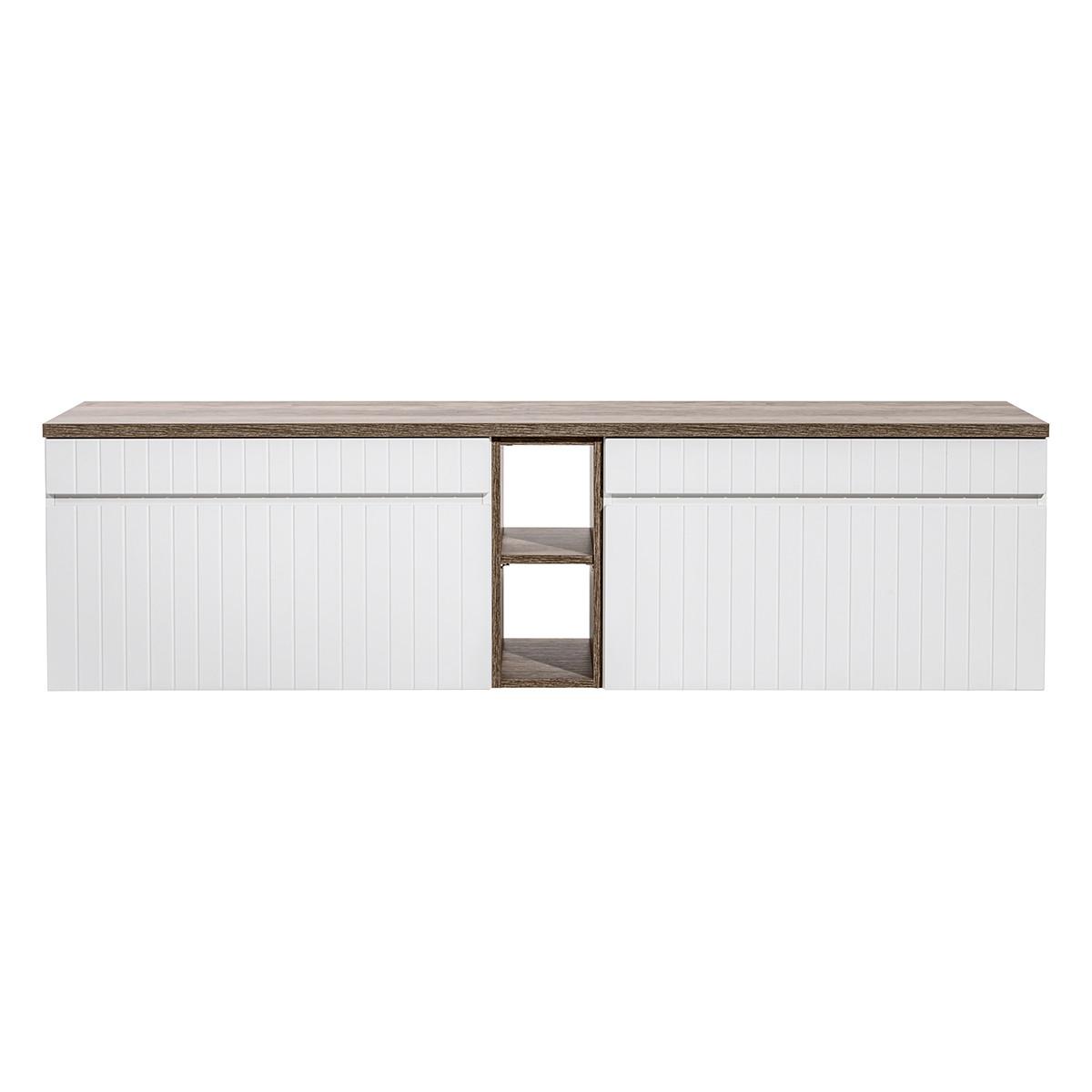 WASCHTISCHUNTERSCHRANK 180cm Zelie Weiß - Weiß, Holzwerkstoff (180/48/46cm) - Petits-meubles