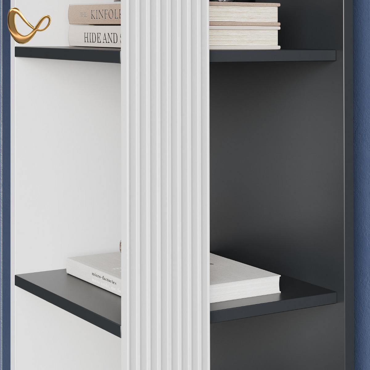 BÜCHERREGAL Aterno Weiß mit 5 Fächern - Weiß, Holzwerkstoff (36/188/36cm) - Livinity®