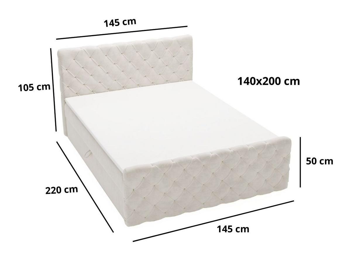 BOXBETT Lunaris 140x200 Hellgrau - Hellgrau, Holz/Textil (140/200cm) - Graingold