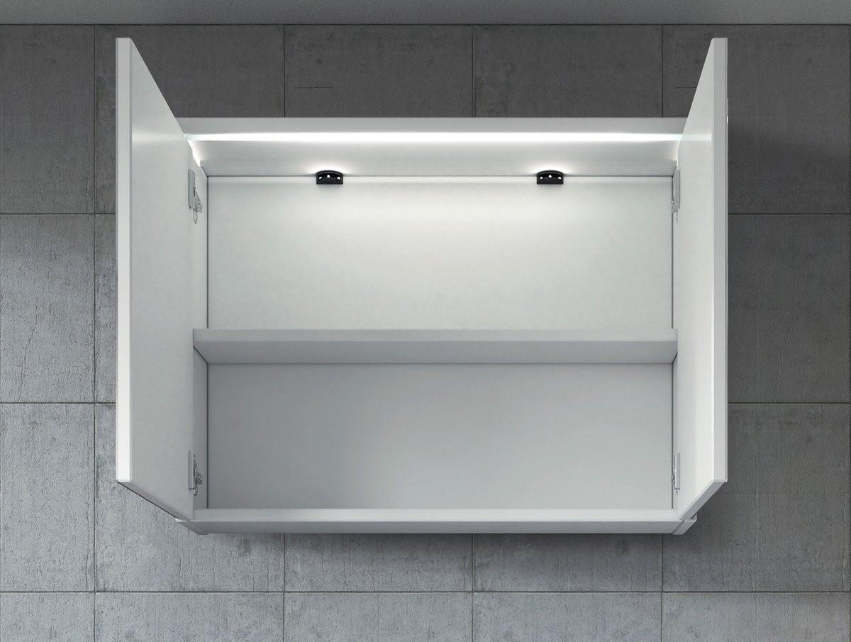 SPIEGELSCHRANK Paso Weiß - 80 x 20 x 60 cm - Weiß, Holz (80/60/20cm) - Badplaats