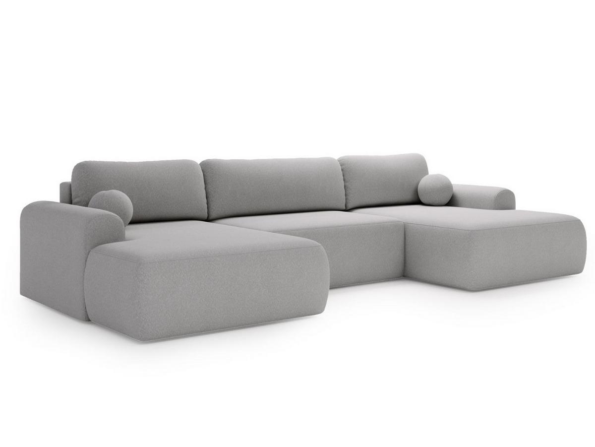 ECKSOFA U Savana Grau - Grau, Holz/Textil (344/177cm) - Graingold