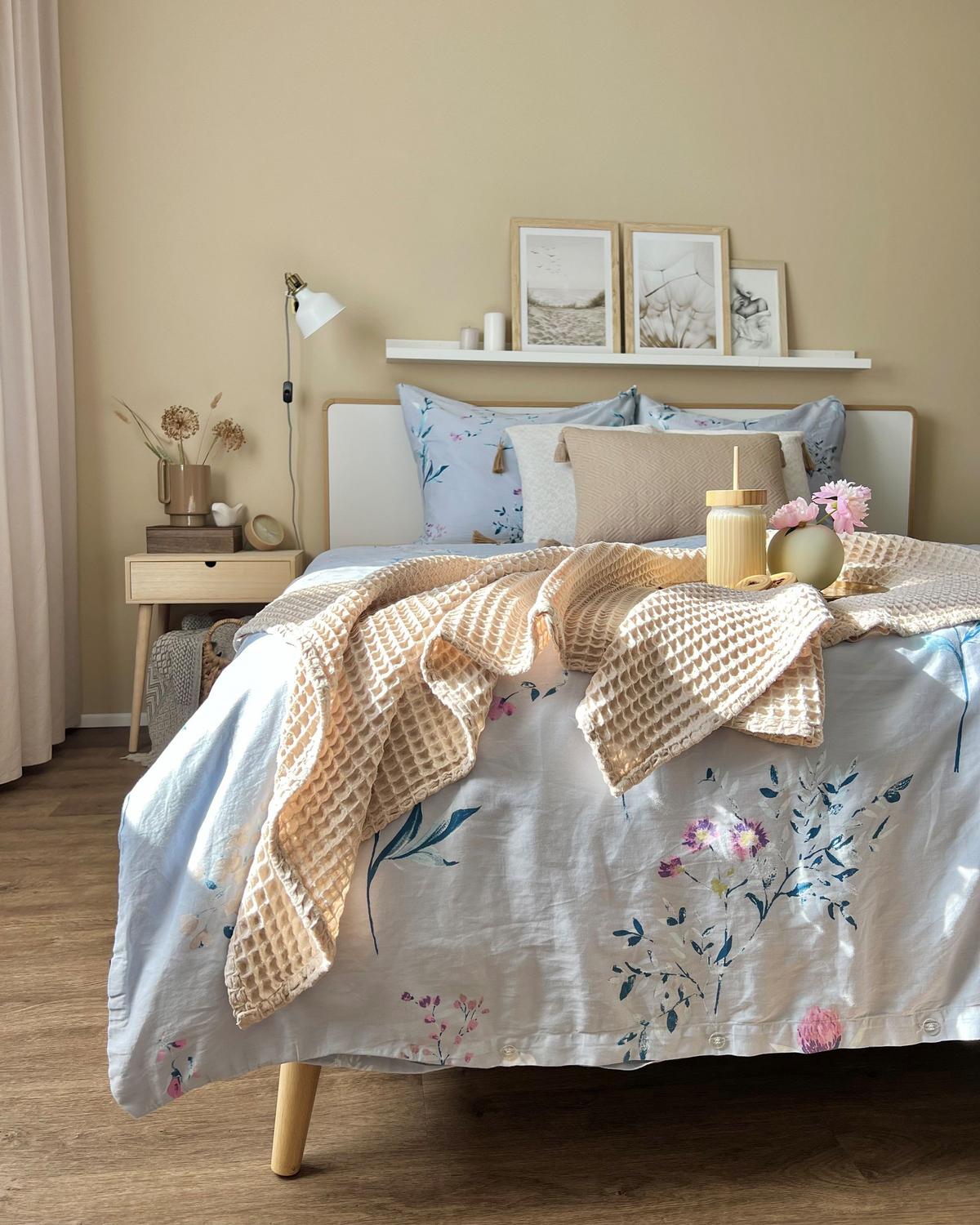 BETTWÄSCHE SET Evergreen 240x220 cm - Blau, Textil (240/200cm) - Beliani