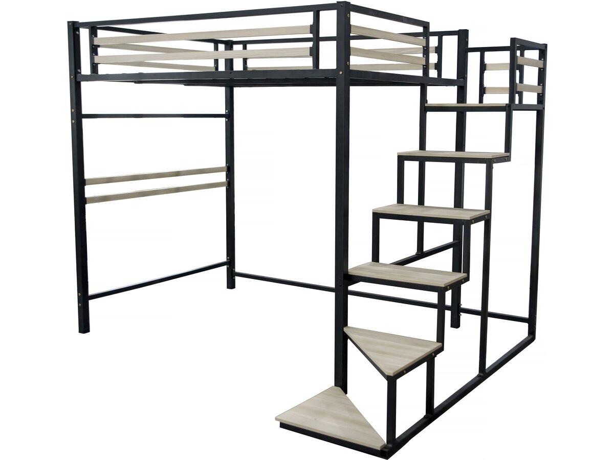 ETAGENBETT lena Schwarz - Multicolor, Metall (190/140cm) - Habitat Garten