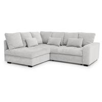 ECKSCHLAFSOFA Ramo mit Bettkasten, Topper gratis, Beige, links - Beige/Schwarz, Textil (190/229cm) - Beautysofa