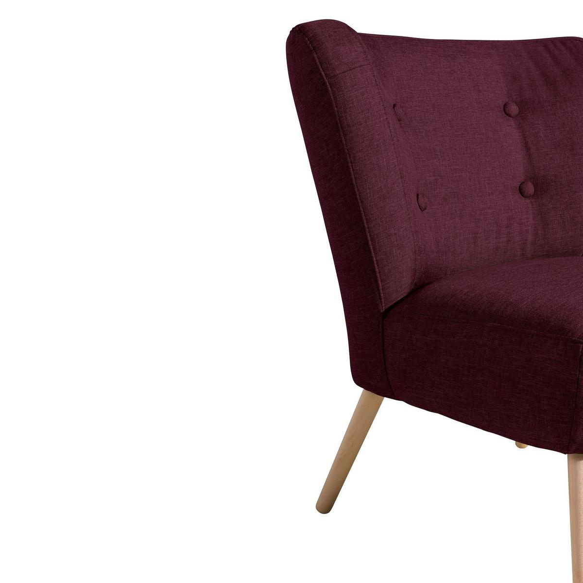 SESSEL Kassi Bezug Flachgewebe Buche natur / burgund - Weinrot, Kunststoff (69/80/68cm) - 58aufmkessel