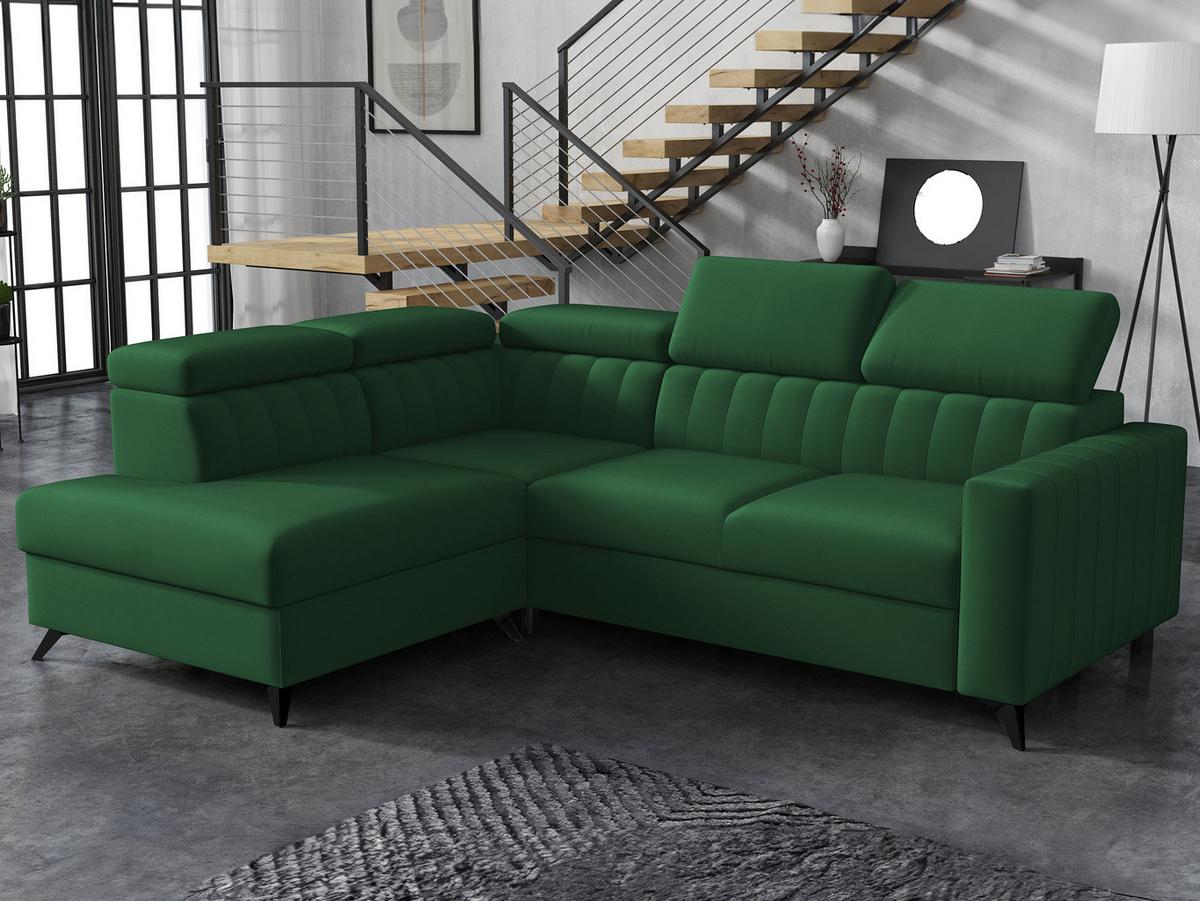ECKSOFA Milano 2RRLXP, Seite: Links LXP+R+2R - Grün, Holz/Textil (249/195cm) - MIRJAN24
