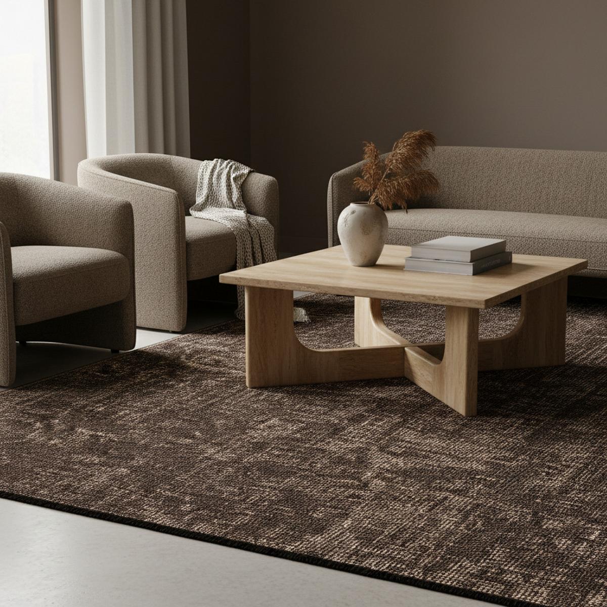 TEPPICH aus Baumwolle Waschbar KOFEL in Braun, einfarbig, 160 x 230 cm - Braun, Textil (230/160cm) - KADIMA DESIGN