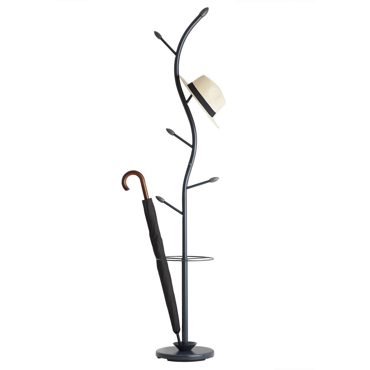 KLEIDERSTÄNDER TRIANA grau - Grau, Metall (30/185/30cm) - IDIMEX