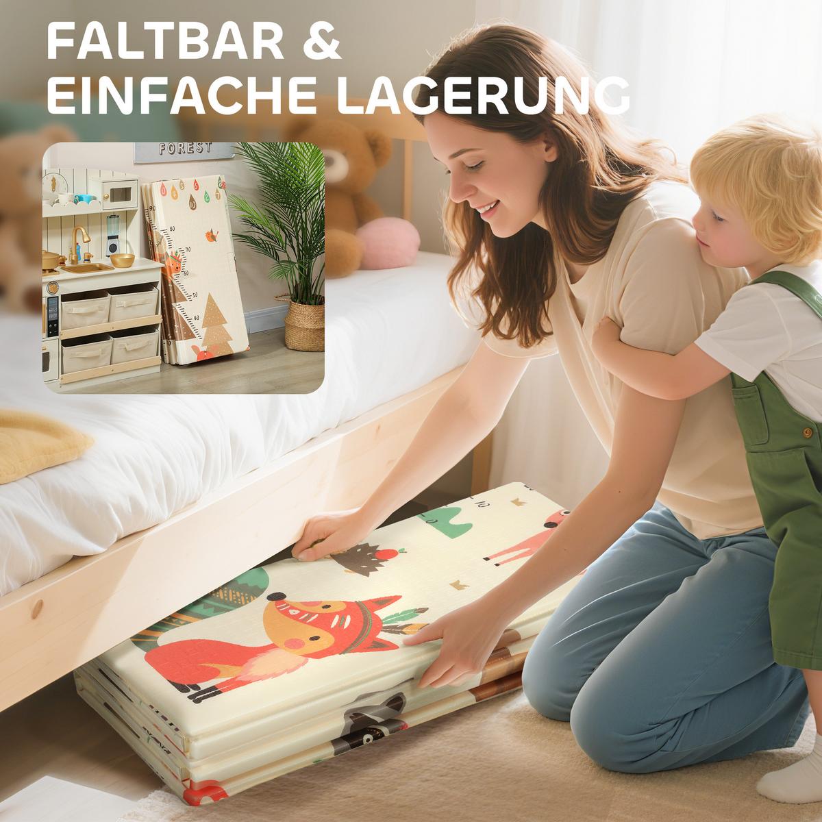 SPIELMATTE XPE Mehrfarbig - Multicolor, Kunststoff - AIYAPLAY