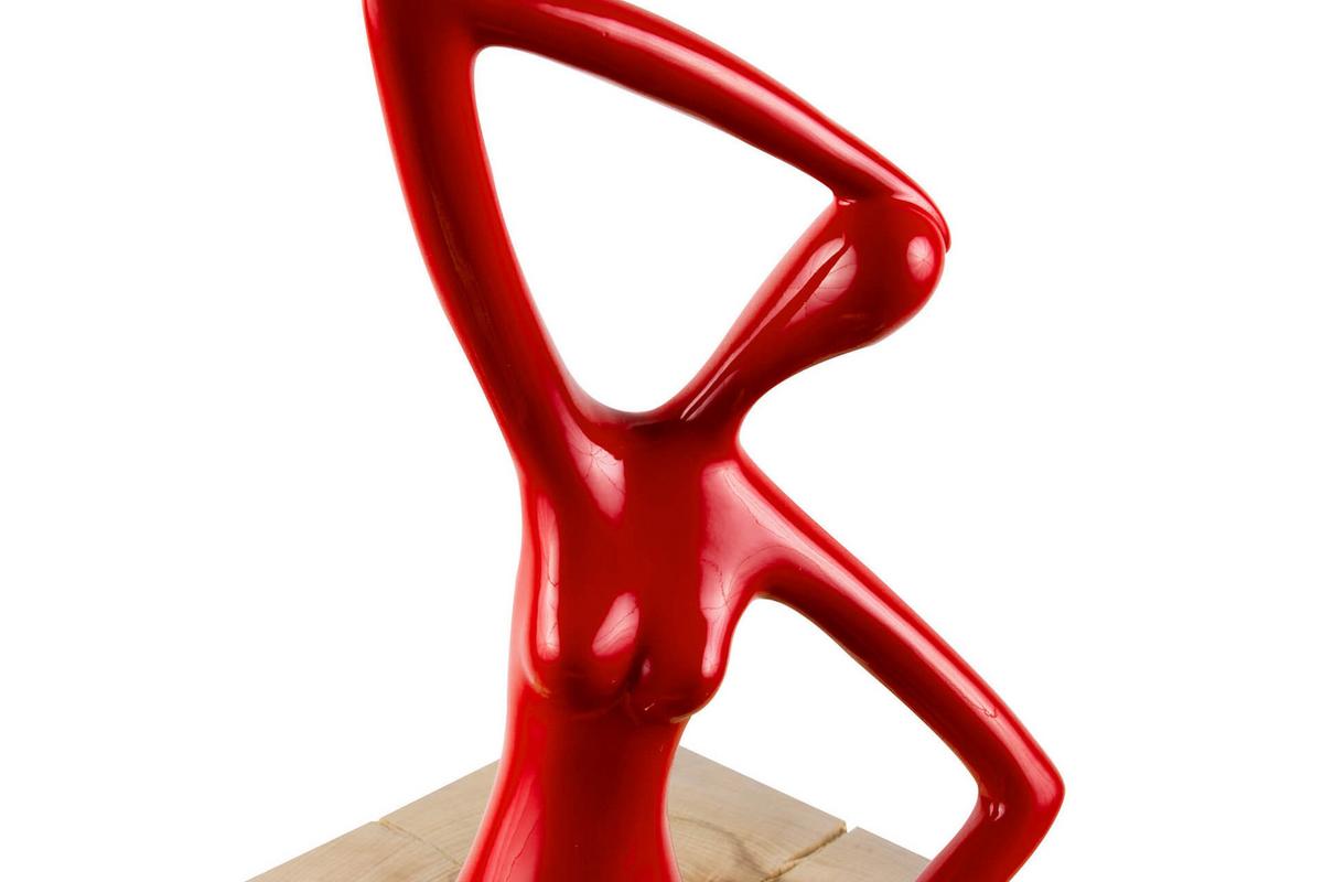 SKULPTUR Rot 25/28 cm - Rot, Stein (0.92/28/13cm) - KUNSTLOFT