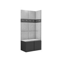 GARDEROBEN-SET Orion I - Hellgrau/Graphitfarben, Holzwerkstoff/Kunststoff (84/186/46cm) - MIRJAN24