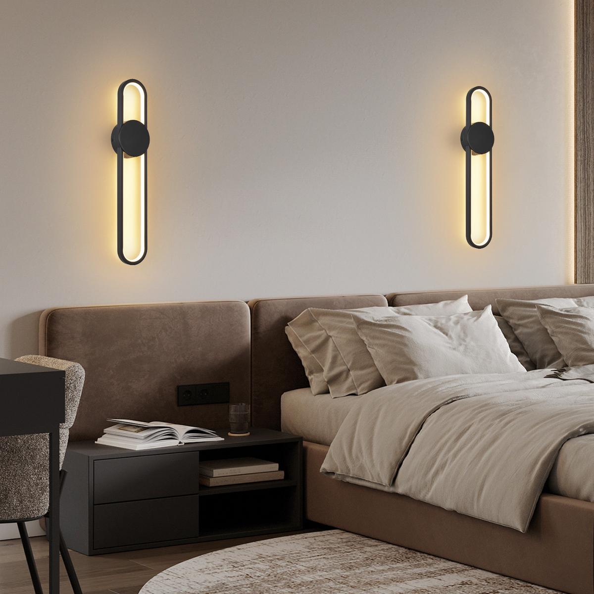 LED-WANDLEUCHTE Blinkor 60/12/5.5 cm - Schwarz, Metall (12/5.5/60cm) - ZMH