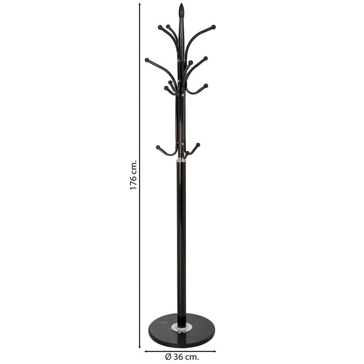 GARDEROBE aus metall - Schwarz, Metall (36/176/36cm) - Wanderlust