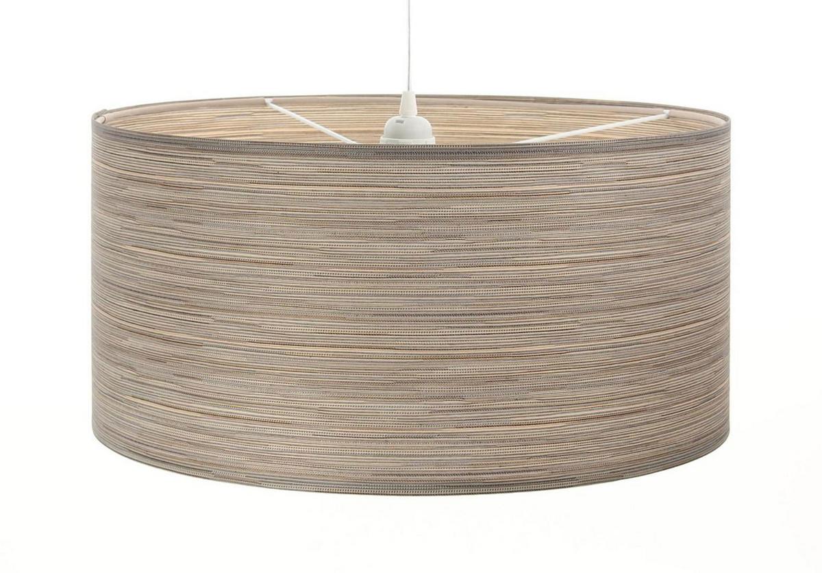 HÄNGELEUCHTE Grau 60/30 cm - Beige/Grau, Kunststoff (60/1/30cm) - ONZENO