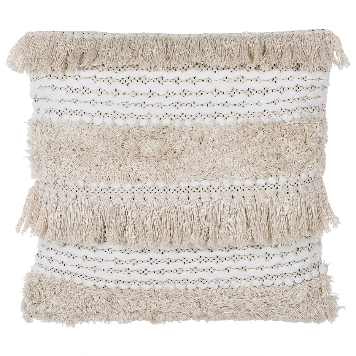 DEKOKISSEN 2er-Set Hellbeige 45/45 cm Villur - Beige, Naturmaterialien/Textil (45/45cm) - Beliani