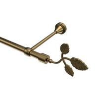 GARDINENSTANGE Primus Alessia 200 cm, 1-läufig (ohne Ringe), 16 mm Ø Messing Antik - Messingfarben/Bronzefarben, Metall (200cm) - INTERDECO