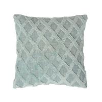 DEKOKISSEN Tufted 45/45 cm grün mit Rautenmuster - Salbeigrün, Textil (45/45cm) - Homescapes