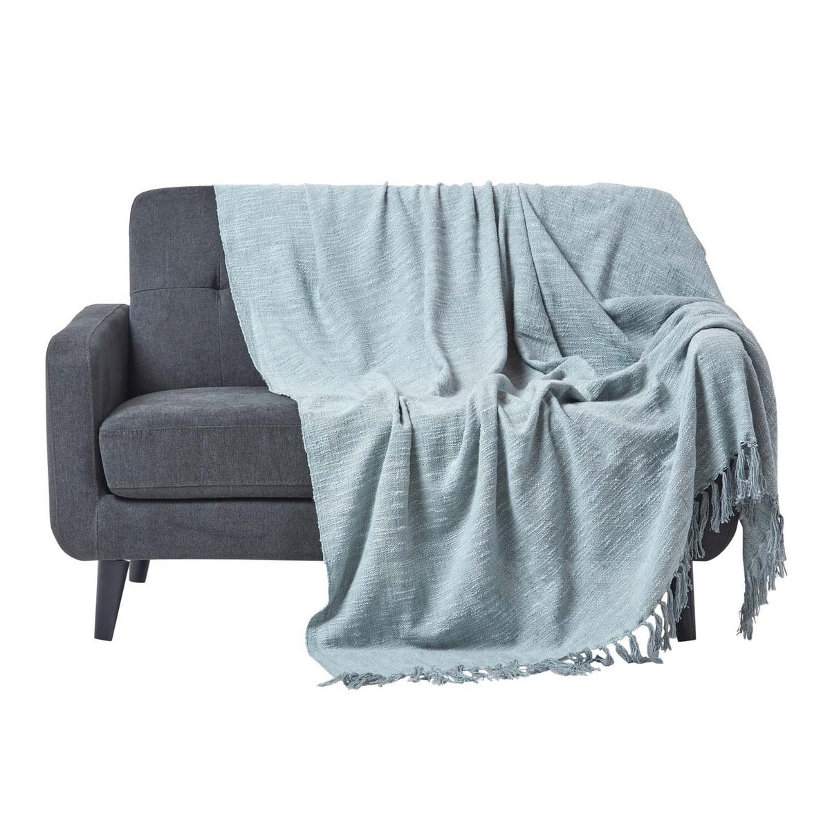 WOHNDECKE Nirvana Slub 255/360 cm, 100% Baumwolle - Grau, Textil (255/360cm) - Homescapes