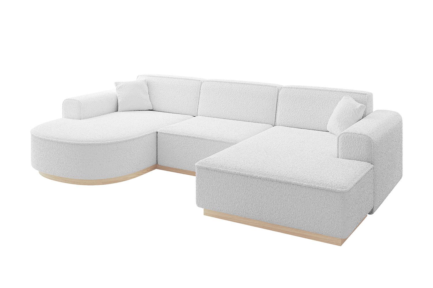 WOHNLANDSCHAFT ARRIO-U1 303x171x83 cm Weiß - Weiß, Holzwerkstoff/Textil (303/83/171cm) - ALTDECOR