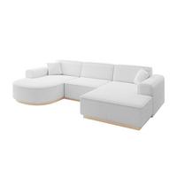 WOHNLANDSCHAFT ARRIO-U1 303x171x83 cm Weiß - Weiß, Holzwerkstoff/Textil (303/83/171cm) - ALTDECOR