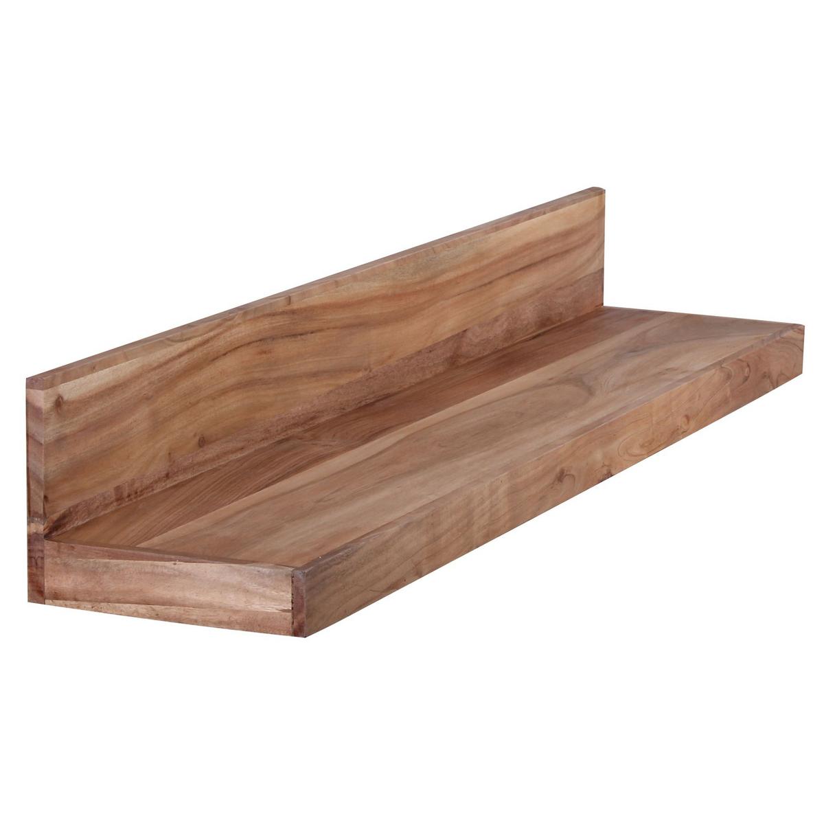 WANDREGAL MUMBAI Massivholz Hängend Landhausstil, Akazie 110x24x17 cm - Akaziefarben, Holz (110/17/24cm) - KADIMA DESIGN