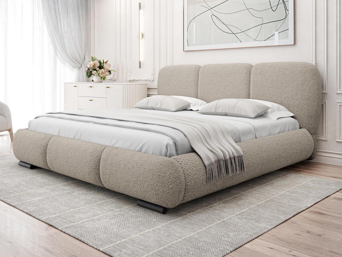 POLSTERBETT Rosa - Eichefarben/Beige, Holz/Textil (160/200cm) - MIRJAN24