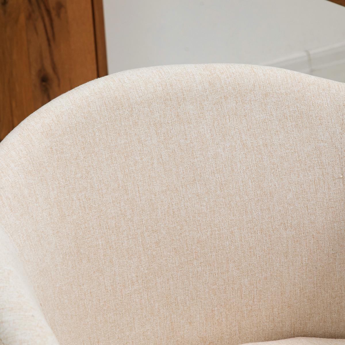ESSSTÜHLE 2er Set Polyester Metall Beige - Beige/Naturfarben, Holz/Textil (55/74/56cm) - HOMCOM