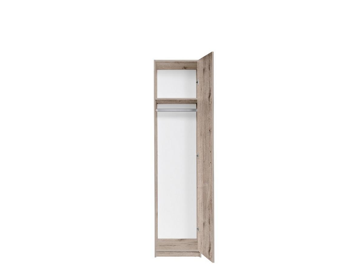 DREHTÜRENSCHRANK LUGERN 44,6/197,6/53,6cm 1-türig Eiche Wellington - Eichefarben, Holzwerkstoff (44.6/197.6/53.6cm) - MASSENO
