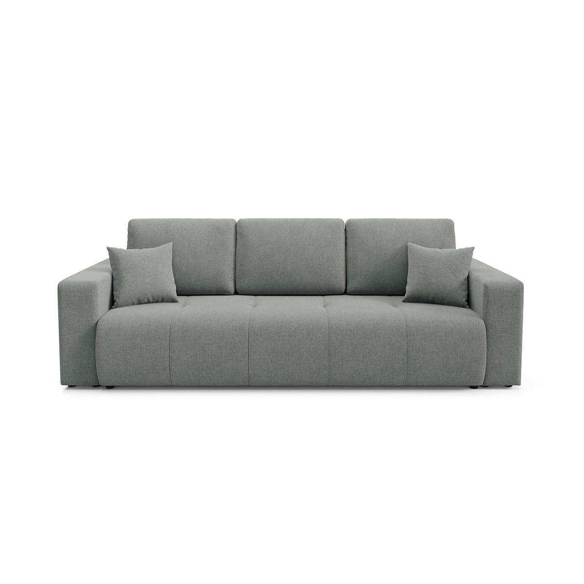 SOFA Giulia 3 Sitzplätze Grau - Grau, Holz (244/82/102cm) - Petits-meubles
