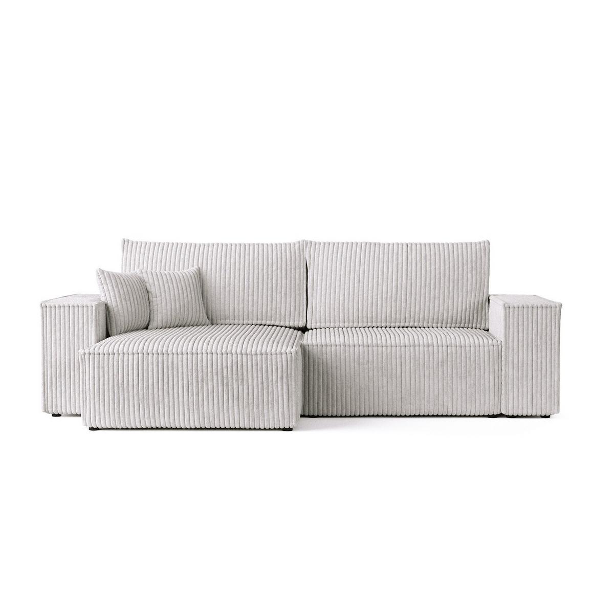 ECKSOFA CAVO mit Schlaffunktion Grau im Tilia Stoff - Schwarz/Grau, Holz/Holzwerkstoff (255/148cm) - AltaBeds